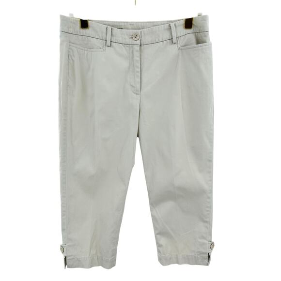 Talbots Petite The Perfect Skimmer Capris | Beige Tan Size 8P - Picture 1 of 10